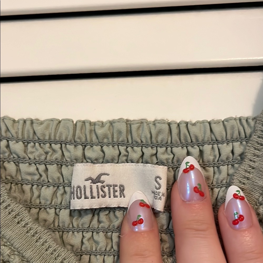 Hollister Green Ribbed Peplum Camisole - Picture 2 of 4